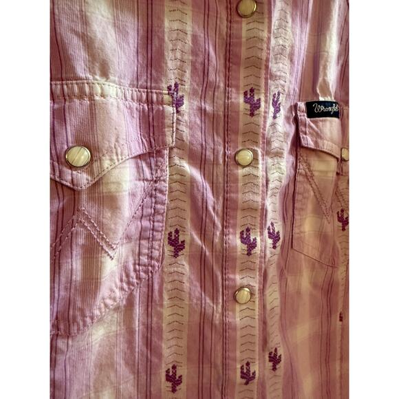 Womens Retro Wrangler Pearl Snap Button Down Size Medium - Picture 8 of 8